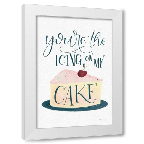Icing On My Cake White Modern Wood Framed Art Print by Thorns, Becky