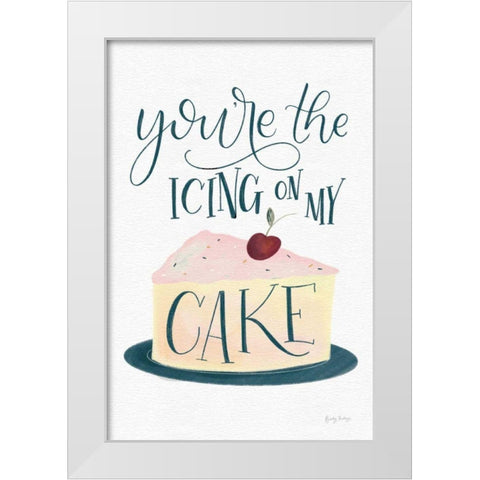 Icing On My Cake White Modern Wood Framed Art Print by Thorns, Becky