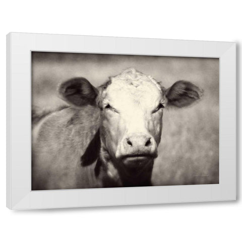 Pretty Girl White Modern Wood Framed Art Print by Van Swearingen, Debra