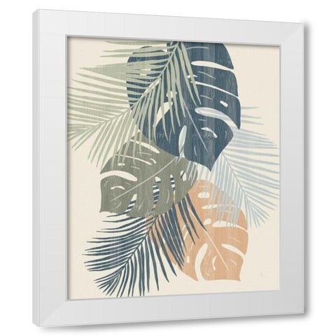 Monstera V White Modern Wood Framed Art Print by Adams, Sarah