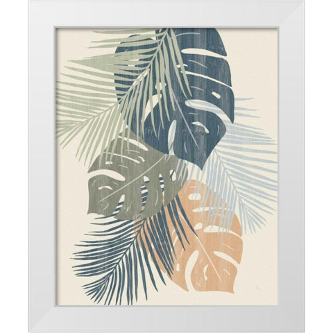 Monstera V White Modern Wood Framed Art Print by Adams, Sarah