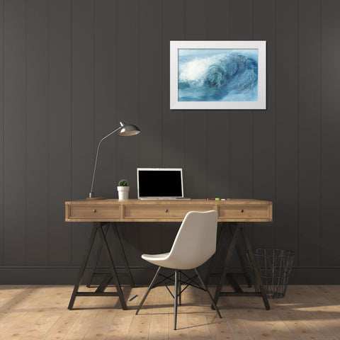 Waves VI White Modern Wood Framed Art Print by Paschke, Chris