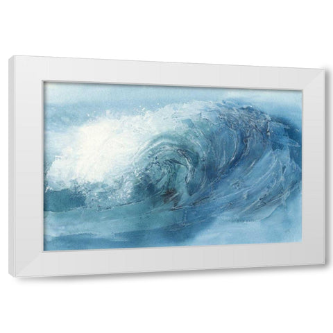 Waves VI White Modern Wood Framed Art Print by Paschke, Chris