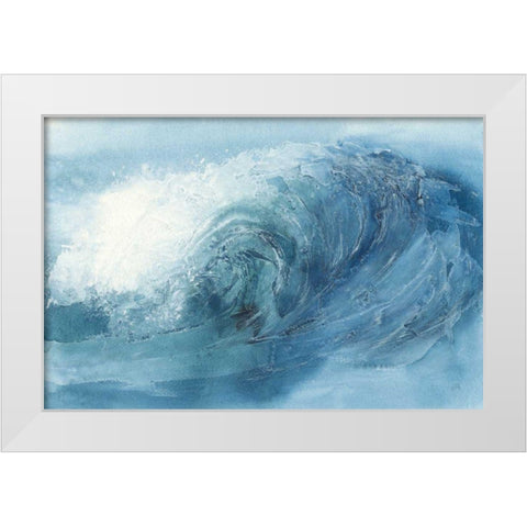 Waves VI White Modern Wood Framed Art Print by Paschke, Chris