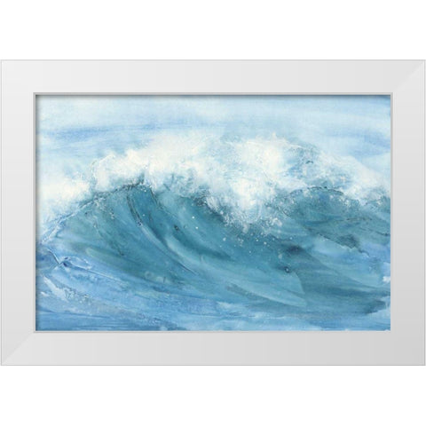 In the Blue I White Modern Wood Framed Art Print by Paschke, Chris