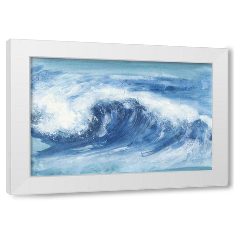 In the Blue II White Modern Wood Framed Art Print by Paschke, Chris
