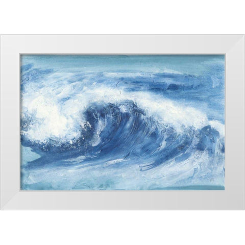 In the Blue II White Modern Wood Framed Art Print by Paschke, Chris