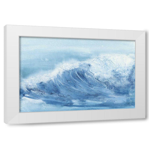 In the Blue III White Modern Wood Framed Art Print by Paschke, Chris