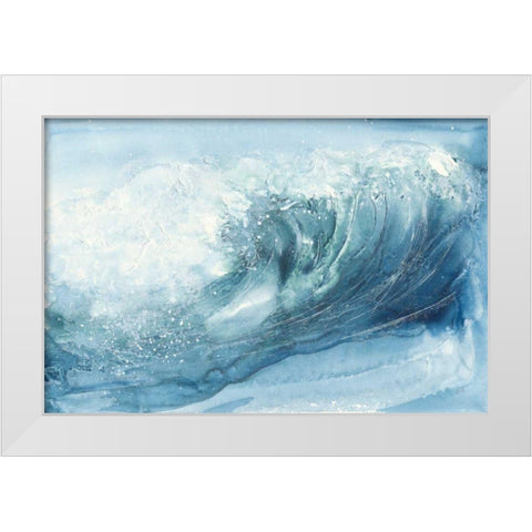 In the Blue VI White Modern Wood Framed Art Print by Paschke, Chris