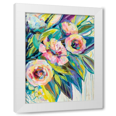 Pink Delights II White Modern Wood Framed Art Print by Vertentes, Jeanette