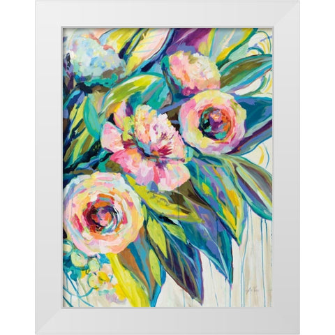 Pink Delights II White Modern Wood Framed Art Print by Vertentes, Jeanette