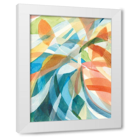 Colorful Abstract I White Modern Wood Framed Art Print by Nai, Danhui