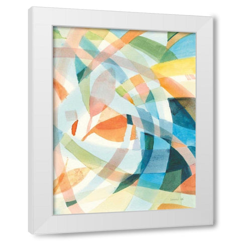 Colorful Abstract II White Modern Wood Framed Art Print by Nai, Danhui