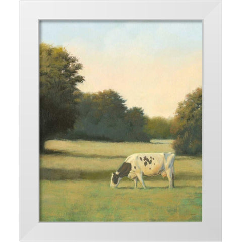 Morning Meadows I White Modern Wood Framed Art Print by Wiens, James