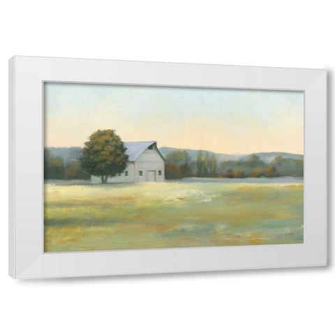 Morning Meadows II White Modern Wood Framed Art Print by Wiens, James