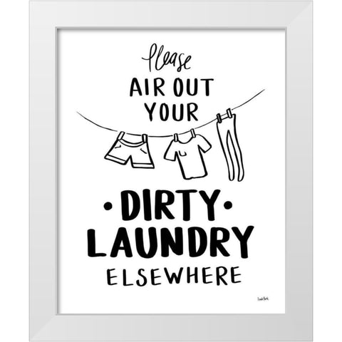 Bathroom Etiquette I White Modern Wood Framed Art Print by York, Leah