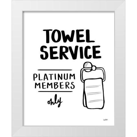 Bathroom Etiquette IV White Modern Wood Framed Art Print by York, Leah