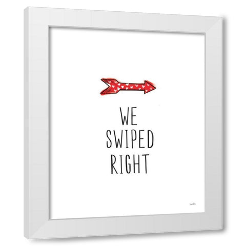 Valentines V White Modern Wood Framed Art Print by York, Leah