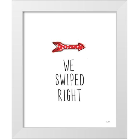 Valentines V White Modern Wood Framed Art Print by York, Leah