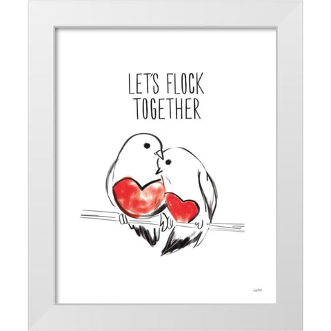 Valentines VIII White Modern Wood Framed Art Print by York, Leah