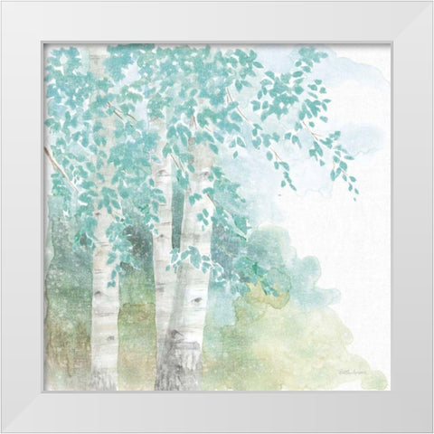 Natures Leaves II No Gold White Modern Wood Framed Art Print by Grove, Beth