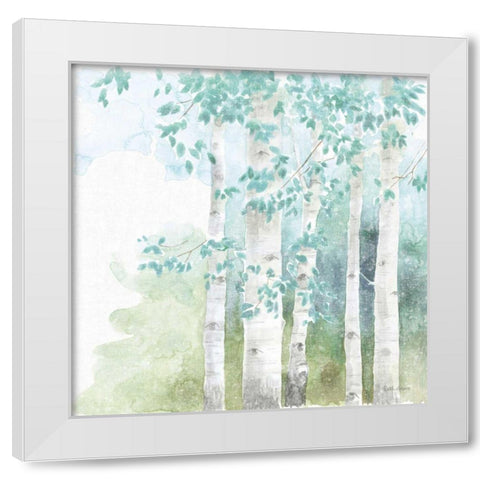 Natures Leaves III No Gold White Modern Wood Framed Art Print by Grove, Beth