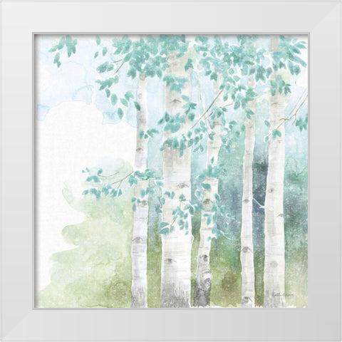 Natures Leaves III No Gold White Modern Wood Framed Art Print by Grove, Beth