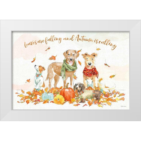 Harvest Dogs I White Modern Wood Framed Art Print by Grove, Beth