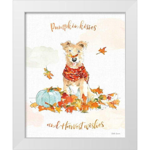 Harvest Dogs II White Modern Wood Framed Art Print by Grove, Beth