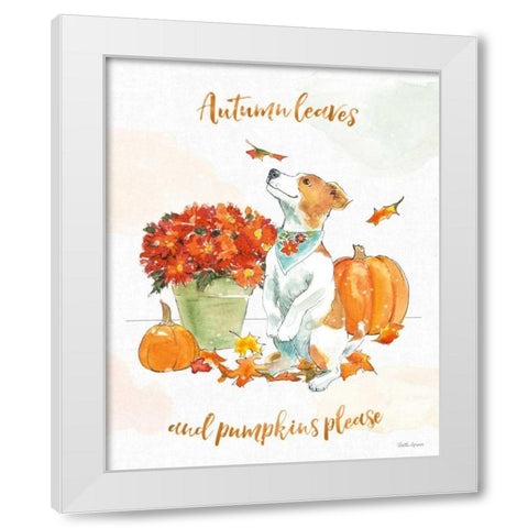 Harvest Dogs III White Modern Wood Framed Art Print by Grove, Beth