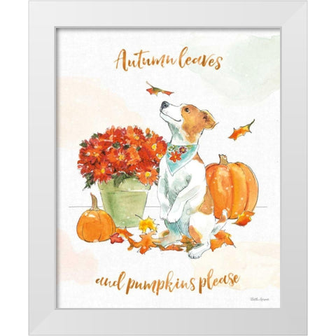 Harvest Dogs III White Modern Wood Framed Art Print by Grove, Beth