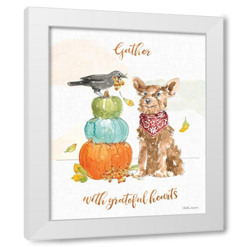 Harvest Dogs V White Modern Wood Framed Art Print by Grove, Beth