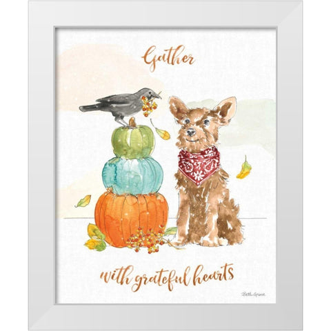 Harvest Dogs V White Modern Wood Framed Art Print by Grove, Beth