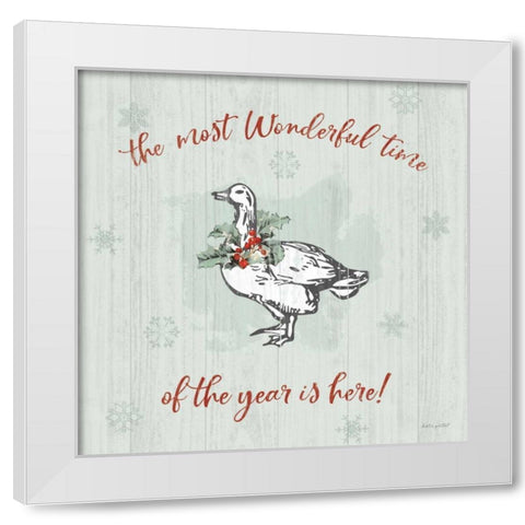 Farmhouse Christmas V White Modern Wood Framed Art Print by Pertiet, Katie