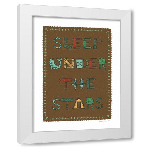 Sleep Under the Stars Dark White Modern Wood Framed Art Print by Snowdon, Alexandra