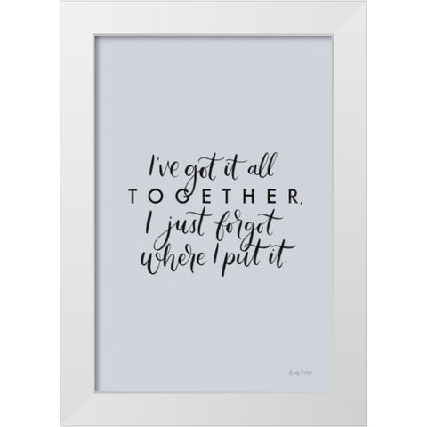 All Together White Modern Wood Framed Art Print by Thorns, Becky