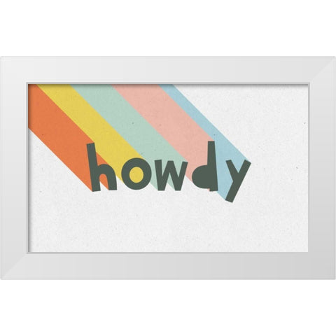 Rainbow Words V White Modern Wood Framed Art Print by Hershey, Moira