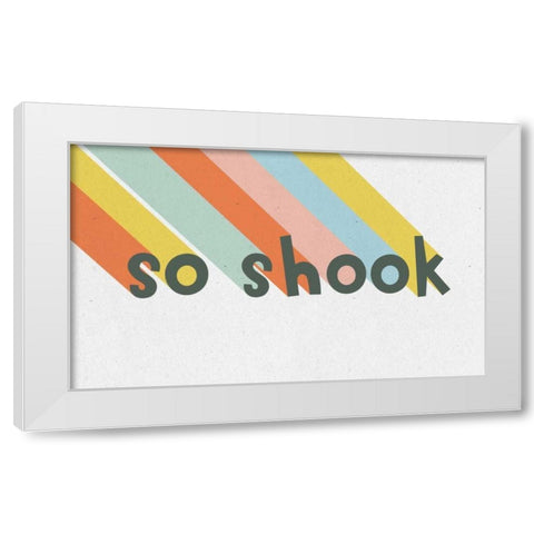 Rainbow Words IX White Modern Wood Framed Art Print by Hershey, Moira
