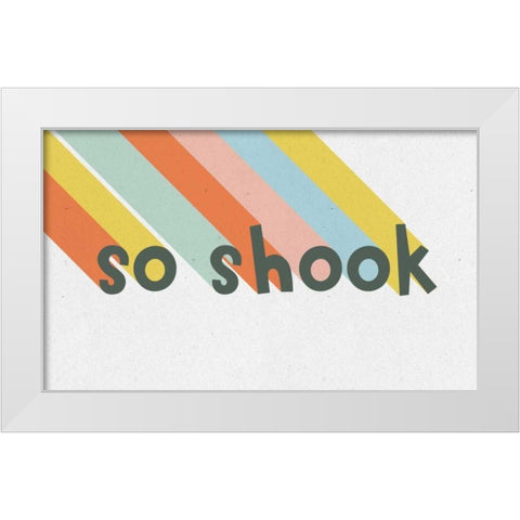 Rainbow Words IX White Modern Wood Framed Art Print by Hershey, Moira