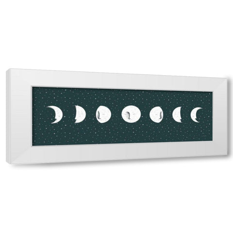 Sweet Dreams Moon Cycle White Modern Wood Framed Art Print by Thorns, Becky