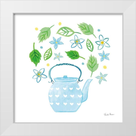 Organic Tea III White Modern Wood Framed Art Print by Zaman, Farida