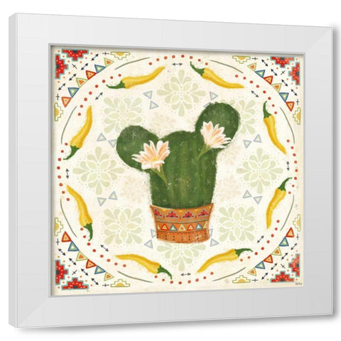 Tex Mex Fiesta IV White Modern Wood Framed Art Print by Charron, Veronique
