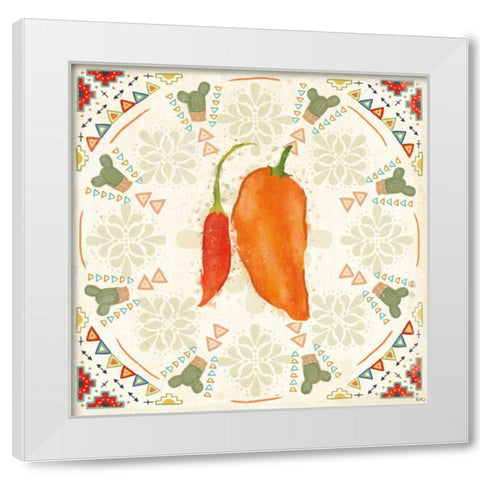Tex Mex Fiesta VI White Modern Wood Framed Art Print by Charron, Veronique