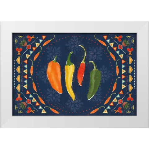 Tex Mex Fiesta I Dark White Modern Wood Framed Art Print by Charron, Veronique
