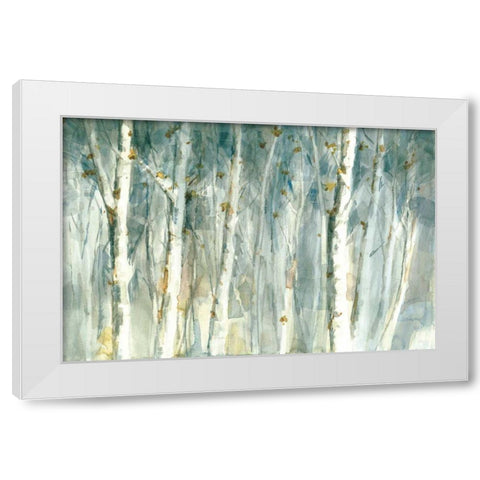 Meadows Edge II White Modern Wood Framed Art Print by Nai, Danhui