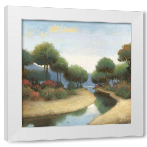 By the Waterways I White Modern Wood Framed Art Print by Wiens, James