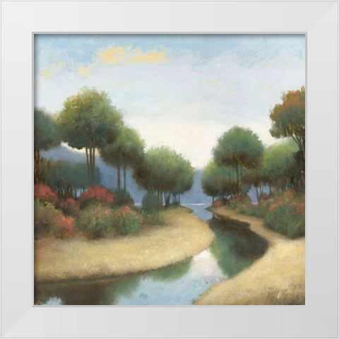 By the Waterways I White Modern Wood Framed Art Print by Wiens, James