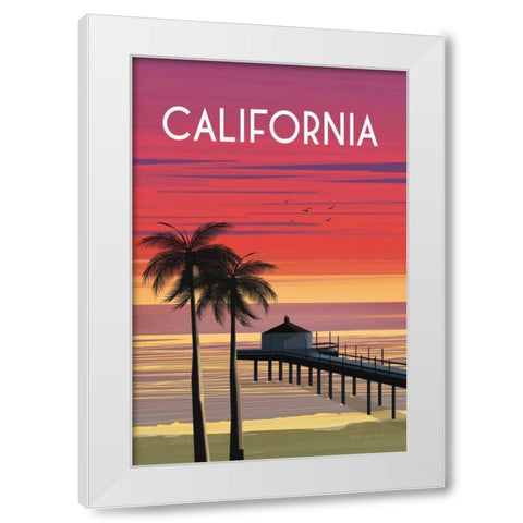 California White Modern Wood Framed Art Print by Escalante, Omar