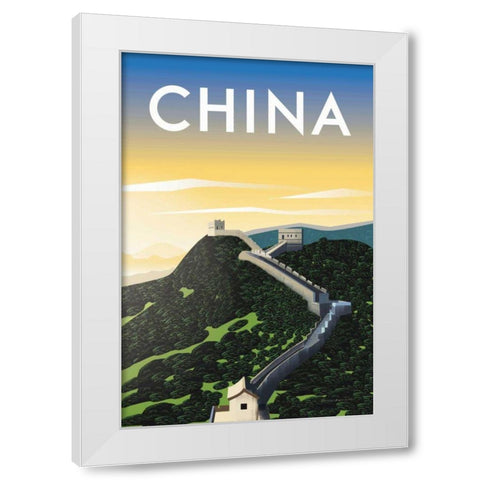 China White Modern Wood Framed Art Print by Escalante, Omar