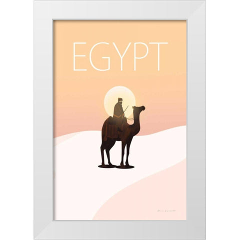 Egypt White Modern Wood Framed Art Print by Escalante, Omar